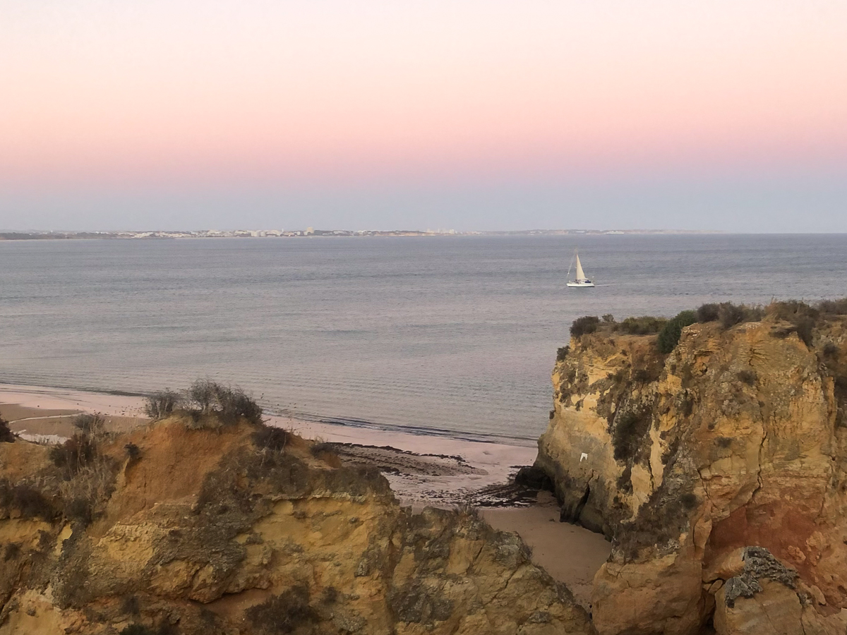 Portugal Strand Algarve Sagres Sonnenuntergang surfen Wellen Atlantik Surfcamp